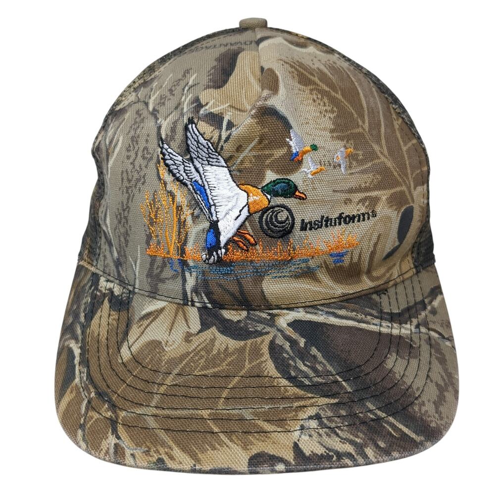Duck Insituforms Snapback Trucker Hat Multi One Size Camouflage Custom Designed